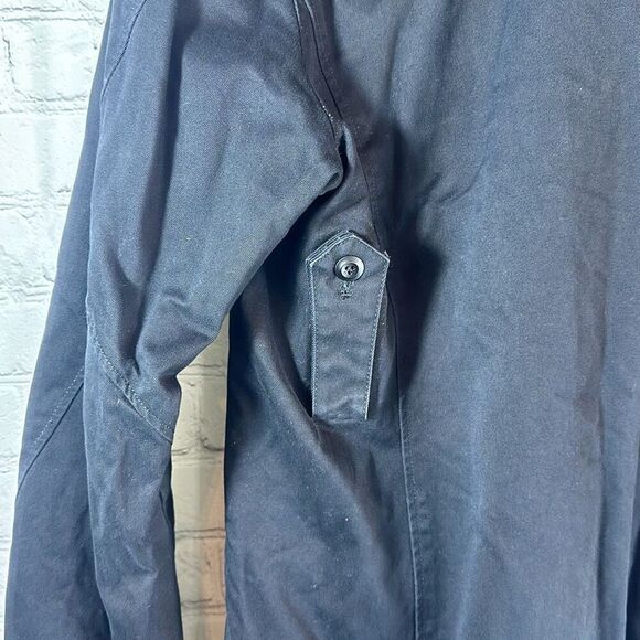 G Star Raw Raw Correct Mens Black Denim Jacket Trench Coat size L Large Cotton - Picture 8 of 15